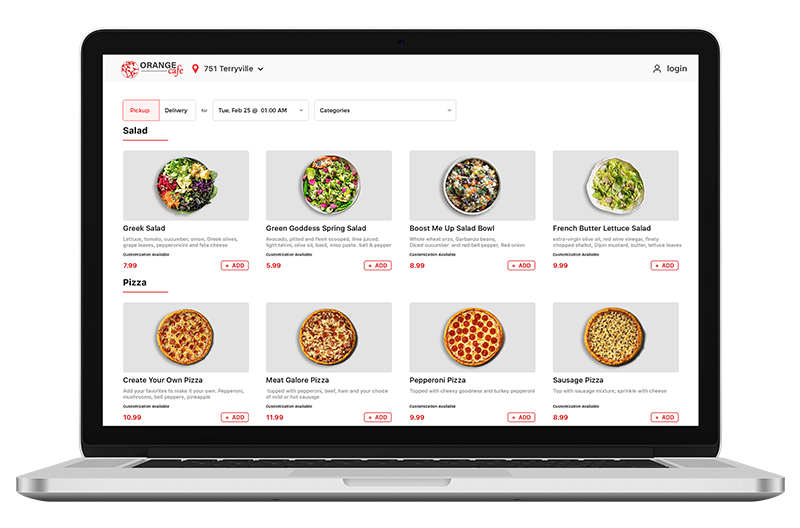 website food ordering system for restaurant