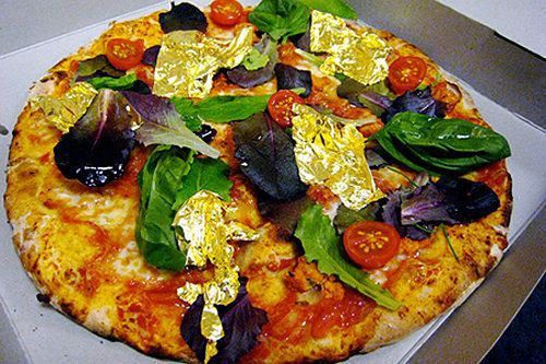 White truffle and gold pizza