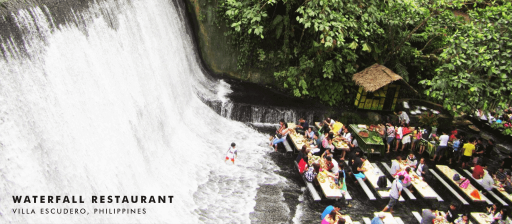 waterfall restaurant villa escudero philippines