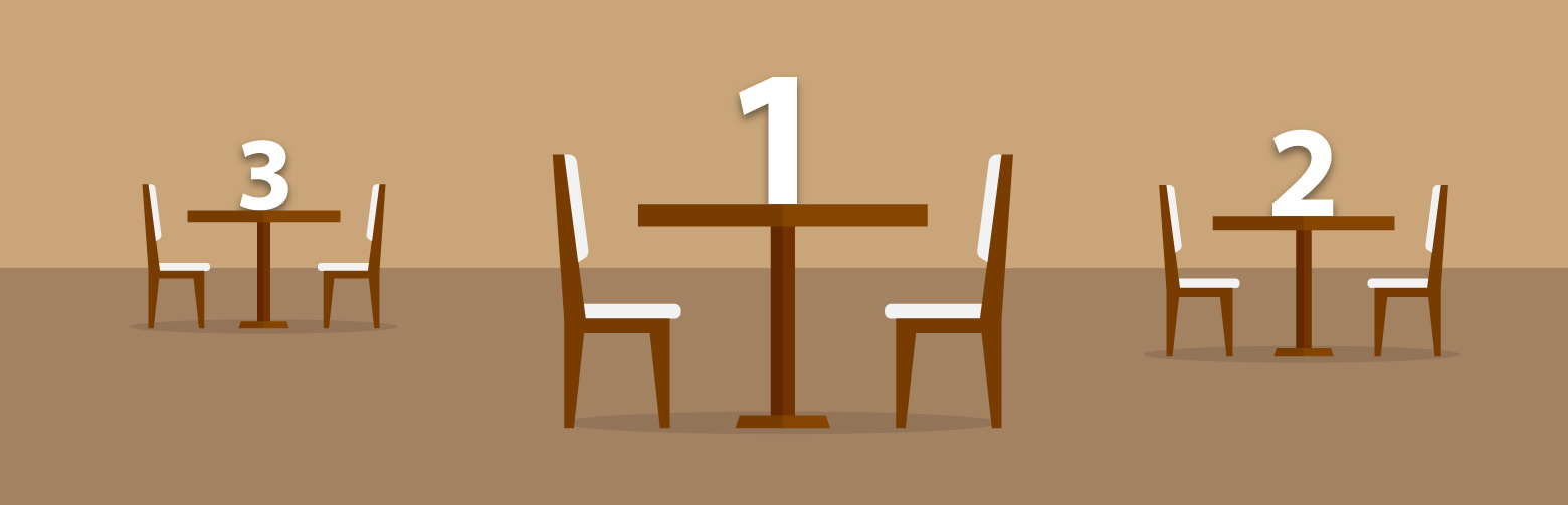 facilitates easy changes in table numbers