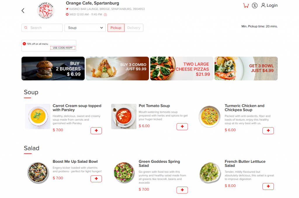 orange cafe use voolsy online ordering system